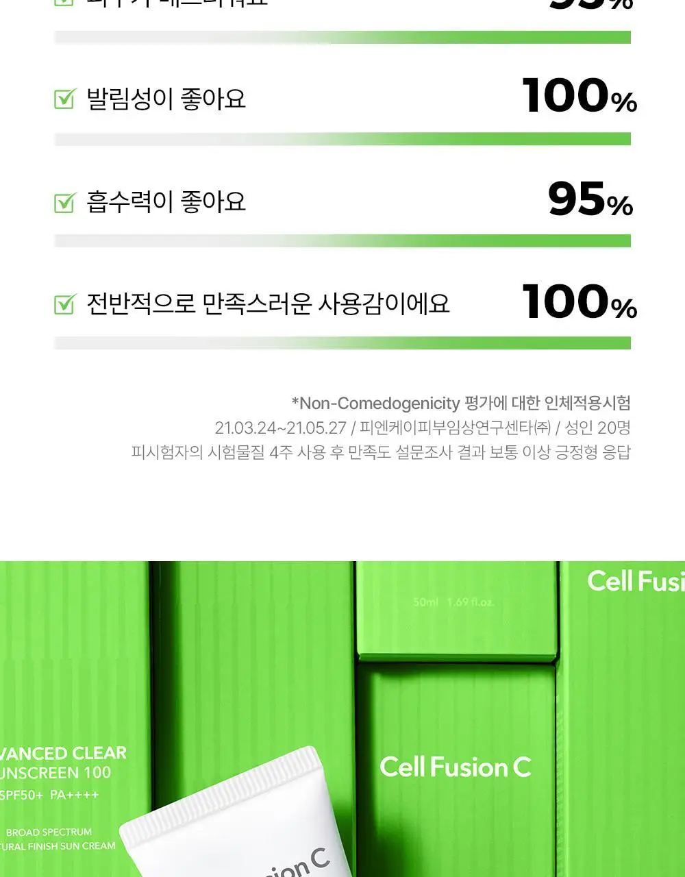 [UV에이징케어/내츄럴커버썬] 셀퓨전씨 어드밴스드 클리어 썬스크린 35ml 더블기획세트 상세페이지 11